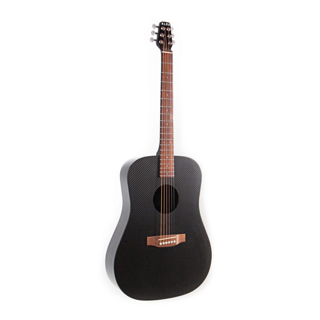 KLOS Black Carbon Fiber Full Size Guitar Acoustic Guitar Review 2023